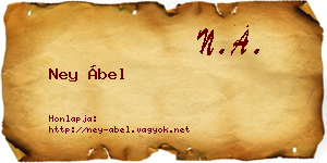 Ney Ábel névjegykártya